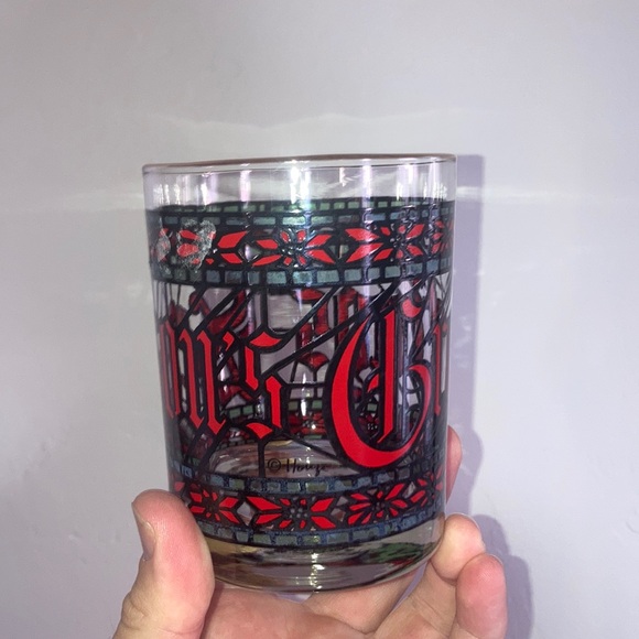 🎄🥃 Houze Dining | 4pc. Set Season’s Greetings Stained Drink Glasses 🧊🎄 - Picture 2 of 5